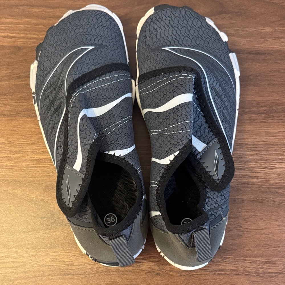 Kids Gray Slip-On Water Shoes